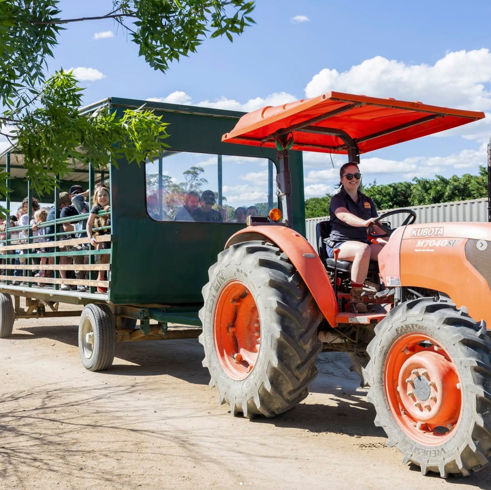 Family tractor ride at The Big Goose Adventure Farm and Wildlife Park